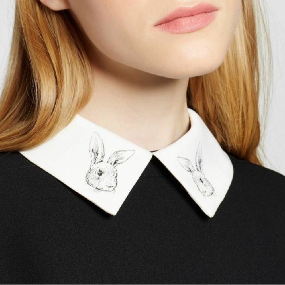 Victoria Beckham for Target Bunny Collar Shift Dress Size Small EUC